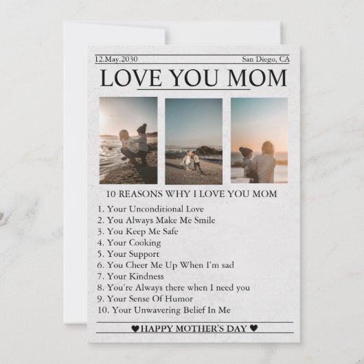 Zeitung Einzigartiger Spaß Foto Glückwunschkarte M Karte (Rückseite)