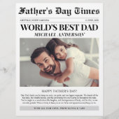 Zeitung Einzigartiger Spaß Foto Happy Vatertag (Vorderseite)