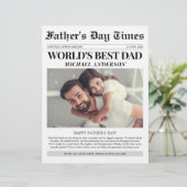 Zeitung Einzigartiger Spaß Foto Happy Vatertag (Stehend Vorderseite)