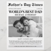 Zeitung Einzigartiger Spaß Foto Happy Vatertag (Vorderseite)