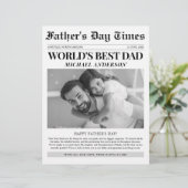 Zeitung Einzigartiger Spaß Foto Happy Vatertag (Stehend Vorderseite)