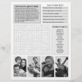 Zeitung Einzigartiger Spaß Foto Happy Vatertag (Rückseite)