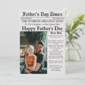 Zeitung Einzigartiger Spaß Foto Vatertag Karte (Stehend Vorderseite)