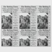 Zeitung Einzigartiger Spaß Neues Jahr Foto Geschenkpapier (Flach)