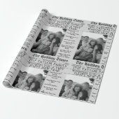 Zeitung Einzigartiger Spaß Neues Jahr Foto Geschenkpapier (Ungerollt)