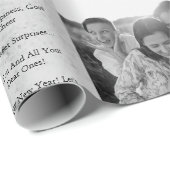 Zeitung Einzigartiger Spaß Neues Jahr Foto Geschenkpapier (Rolleneckpunkt)