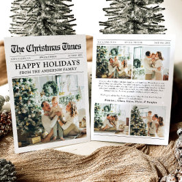 Zeitung Einzigartiger Spaß Was für ein Jahr Foto W Feiertagskarte