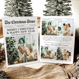 Zeitung Einzigartiger Spaß Was für ein Jahr Foto W Feiertagskarte