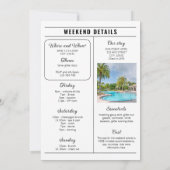 Zeitung Einzigartiges Bachelorette Wochenende Einladung (Rückseite)
