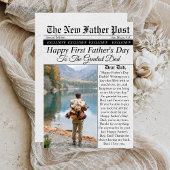 Zeitung Einzigartiges Foto Erster Vatertag Karte