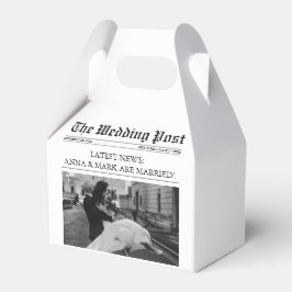 Zeitung Einzigartiges Foto Hochzeit Geschenkschachtel