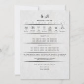 Zeitung Einzigartiges Horseshoe Rose Hochzeitdetai Einladung (Rückseite)