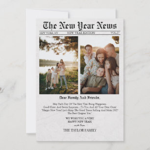 Zeitung Einzigartiges Lustiges Foto 2025 Neujahrsk Feiertagskarte