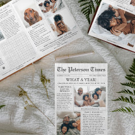 Zeitung Einzigartiges Weihnachten Was für ein Jahr Dreifach Gefaltete Urlaubskarte