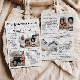 Zeitung Einzigartiges Weihnachtsfoto Collage Feiertagskarte