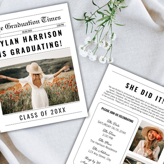 Zeitung Einzigartigkeit des Abschlusses 2025 Einladung