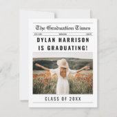 Zeitung Einzigartigkeit des Abschlusses 2025 Einladung (Vorderseite)