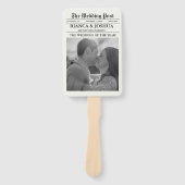 Zeitung Einziges Foto Hochzeitsfeier Timeline Fächer (Vorderseite)