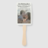 Zeitung Einziges Foto Hochzeitsfeier Timeline Fächer (Vorderseite)