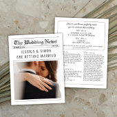 Zeitung Elegantes Foto Details Hochzeit Einladung
