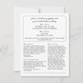 Zeitung Elegantes Foto Details Hochzeit Einladung (Rückseite)