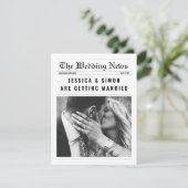 Zeitung Elegantes Foto in einer Hochzeit Einladung (Stehend Vorderseite)