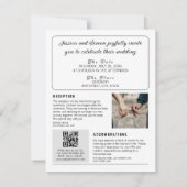 Zeitung Elegantes Foto in einer Hochzeit Einladung (Rückseite)