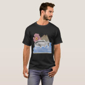 Zeitung Fisch Botanischer Collage T-Shirt (Vorne ganz)