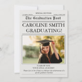 Zeitung-Foto-Abschluss Einladung (Vorderseite)