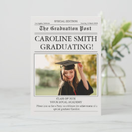 Zeitung-Foto-Abschluss Einladung