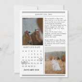 Zeitung Foto Babydusche Einladung (Rückseite)