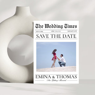 Zeitung Foto Hochzeit Save The Date