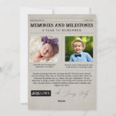 Zeitung Foto Moderne Weihnachtskarte Feiertagskarte (Rückseite)