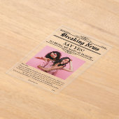 Zeitung Foto Trauzeugin oder Bridesmaid Acryleinladungen (Ablage )