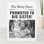 Zeitung Funny Big Sister Pregnancy Ankündigung (Vorderseite)