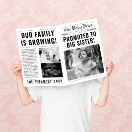 Zeitung Funny Big Sister Pregnancy Ankündigung
