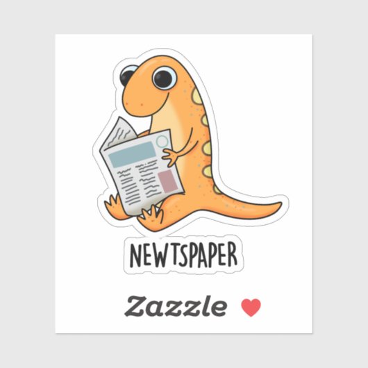 Zeitung Funny Newt Pub Aufkleber (Blatt)