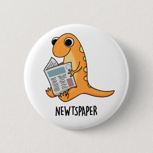 Zeitung Funny Newt Pub Button