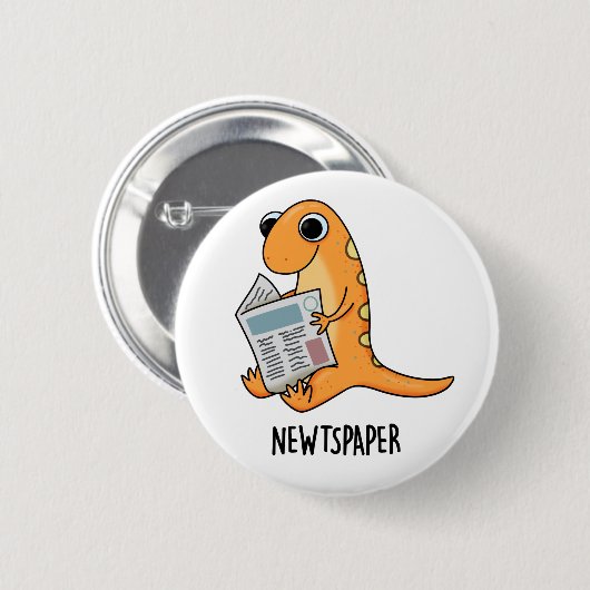 Zeitung Funny Newt Pub Button (Vorne & Hinten)