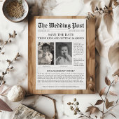 Zeitung Funny Unique Kids Save the Date Hochzeit Einladung