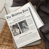 Zeitung Funny Unique Kids Save the Date Hochzeit Postkarte