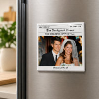 Zeitung für Frischvermählte Ehepaare Hochzeitsfoto