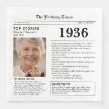 Zeitung-Geburtstagsserviette 1936