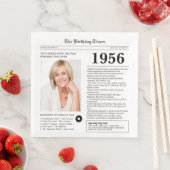 Zeitung - Geburtstagsserviette aus Papier von 1956 Serviette (Beispiel)