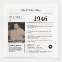 Zeitung Geburtszeitung Papiertücher 1946