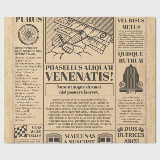 Zeitung Geschenkpapier (Flach)