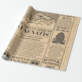 Zeitung Geschenkpapier (Ungerollt)