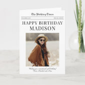 Zeitung Glückwunsch Geburtstagskarte Feiertagskarte (Vorderseite)