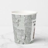 Zeitung Happy Birthday Foto Pappbecher (Rechts)