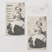 Zeitung Hat Girl Digital Art Visitenkarte (Vorne/Hinten)